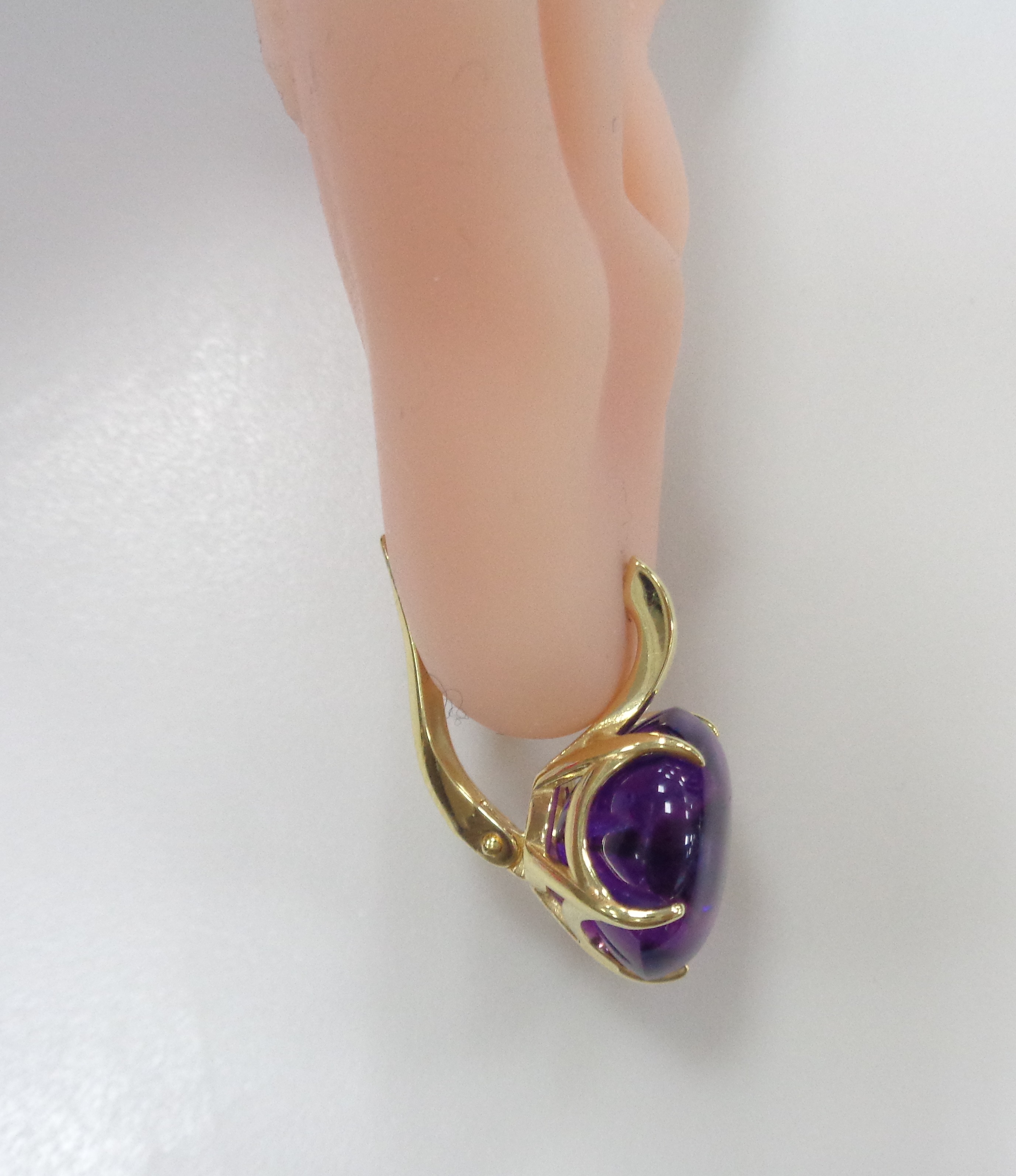 Серебряные серьги с аметистами